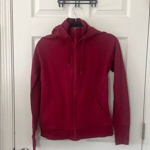 Athleta‎ Triumph Hoodie Jacket Antique Burgundy Size Small EUC Cozy
